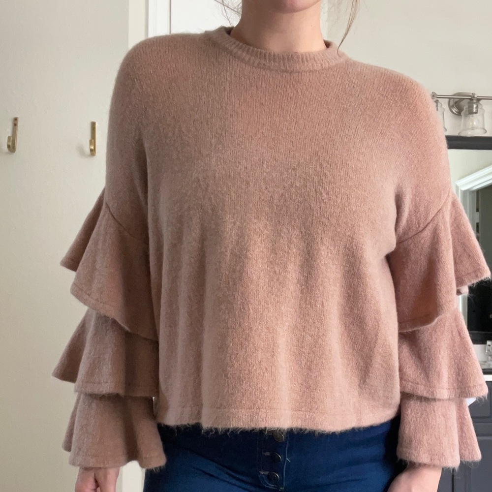 Brown long sleeve top